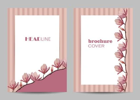 Modern vector templates for brochure cover in A4 Stock Illustration