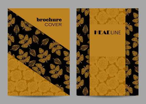 Modern vector templates for brochure cover in A4 Stock Illustration