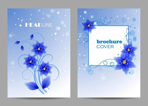Modern vector templates for brochure cover in A4 Stock Illustration