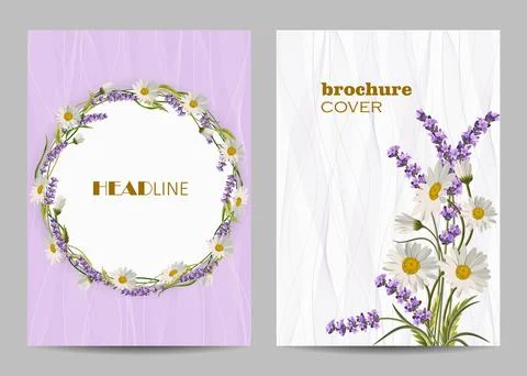 Modern vector templates for brochure cover in A4 Stock Illustration