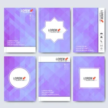 Modern vector templates for brochure, flyer, cover magazine or report in A4 size Stock Illustration