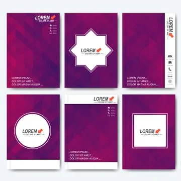 Modern vector templates for brochure, flyer, cover magazine or report in A4 size Stock Illustration