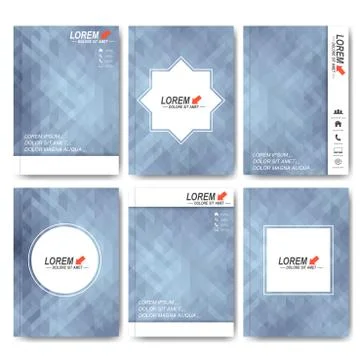 Modern vector templates for brochure, flyer, cover magazine or report in A4 size Stock Illustration