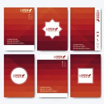 Modern vector templates for brochure, flyer, cover magazine or report in A4 size Stock Illustration