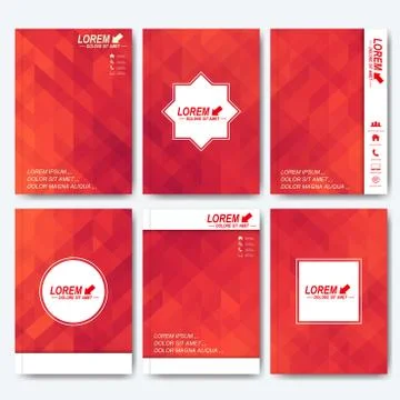 Modern vector templates for brochure, flyer, cover magazine or report in A4 size Stock Illustration