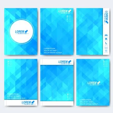 Modern vector templates for brochure, flyer, cover magazine or report in A4 size Stock Illustration