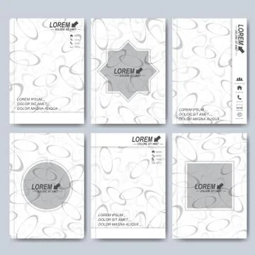 Modern vector templates for brochure, flyer, cover magazine or report in A4 size Stock Illustration