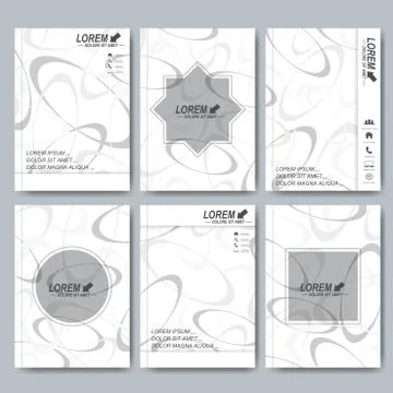 Modern vector templates for brochure, flyer, cover magazine or report in A4 size Stock Illustration