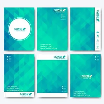 Modern vector templates for brochure, flyer, cover magazine or report in A4 size Stock Illustration