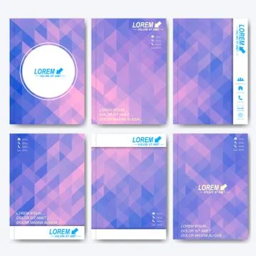 Modern vector templates for brochure, flyer, cover magazine or report in A4 size Stock Illustration