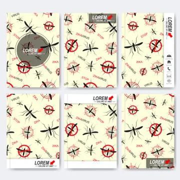 Modern vector templates for brochure, flyer, cover magazine or report in A4 size Stock Illustration