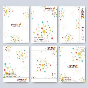 Modern vector templates for brochure, flyer, cover, magazine or report in A4 Stock Illustration