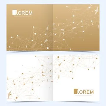 Modern vector templates for square cover brochure, flyer, catalog, magazine or Stock Illustration