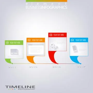 Modern vector timeline design template Stock Illustration