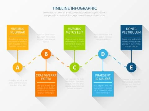 Modern vector timeline. Workflow chart infographic concept for marketing Stock Illustration