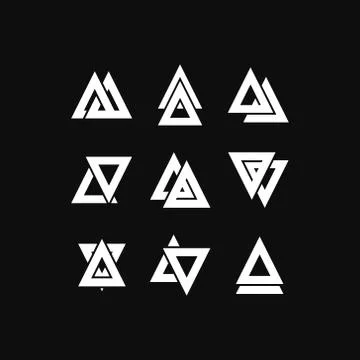 Modern Vector Triangle Logo Stock Illustration