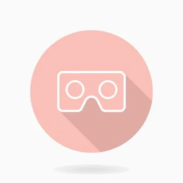 Modern Vector VR Logo in the Circle Stock Illustration