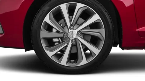 Modern vehicle close up compilation Pomegranate Red 2018 Hyundai Accent Limited Video stock 159589741