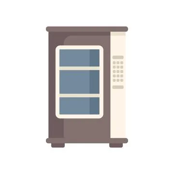 Modern vending machine dispensing drinks and snacks Stock Illustration