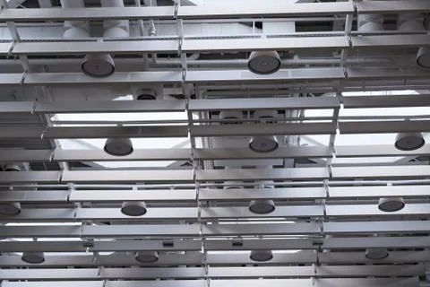 Modern ventilation system in a hall Stock Photos