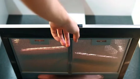 Modern ventilation system for the kitchen. Stock Footage 145464167