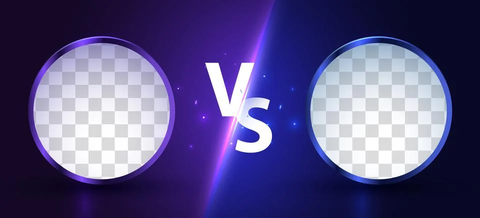 Modern versus background with circle frames and rays effects. Stock Illustration