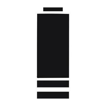 Modern vertical black and white bar icon Stock Illustration