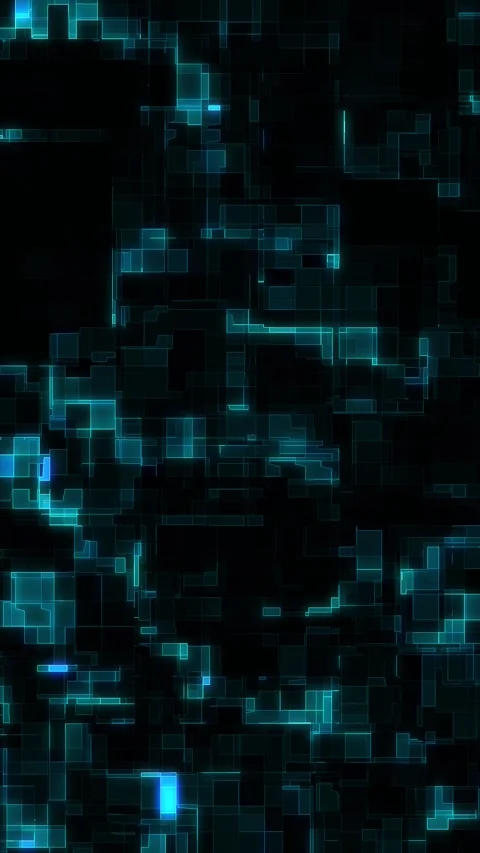 Modern vertical digital background with soft web of glowing lines, neuron Stock Footage 291194583