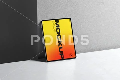 Modern Vertical Tablet Mockup Scene Modèle PSD