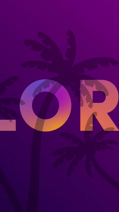 Modern vertical vaporwave background with palm trees and purple sunset. Over Stock-Footage 337168047