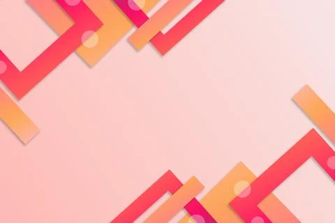 Modern Vibrant Geometric Square Frame Background Stock Illustration