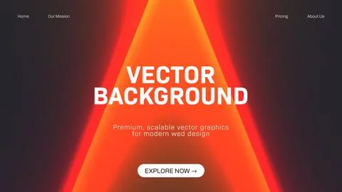 Modern Vibrant Gradient Abstract Background with Glowing Light Ripple Effect Stock Illustration