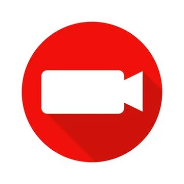 Modern video camera icon. Vector. Stock Illustration