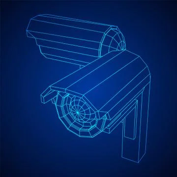 Modern video camera. Webcam viewing area Stock Illustration