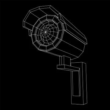 Modern video camera. Webcam viewing area Stock Illustration