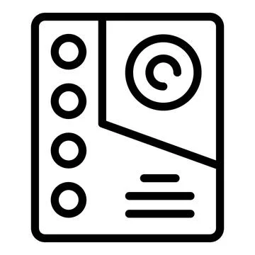 Modern video intercom icon outline vector. Camera security Stock Illustration