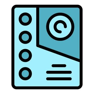 Modern video intercom icon vector flat Stock Illustration