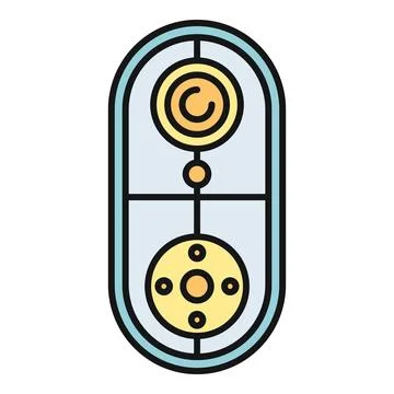 Modern video intercom system displaying smart home security Stock Illustration