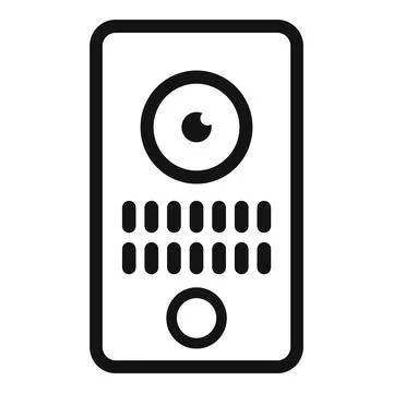 Modern video intercom system with keypad access control Stock Illustration