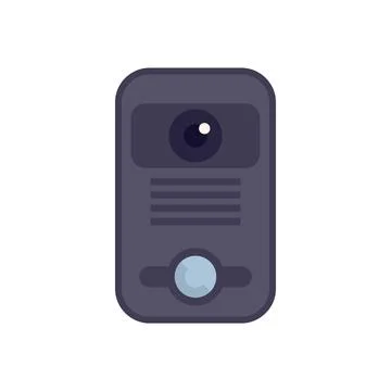 Modern video intercom system providing security and communication Stock Illustration