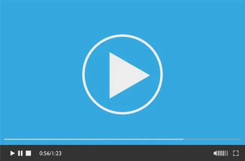 Modern video player design template for web and mobile apps flat style. Stock Illustration