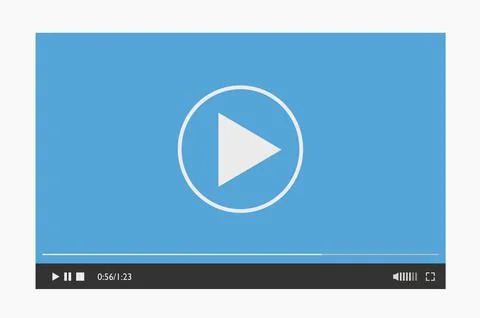 Modern video player design template for mobile apps flat style. Stock Illustration
