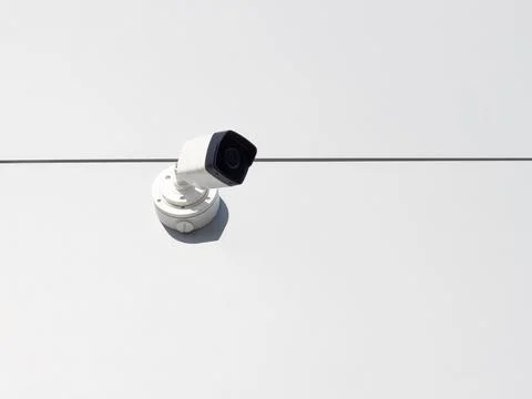 Modern video surveillance system designed to prevent theft Stock Photos