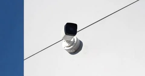 Modern video surveillance system designed to prevent theft Stock Photos