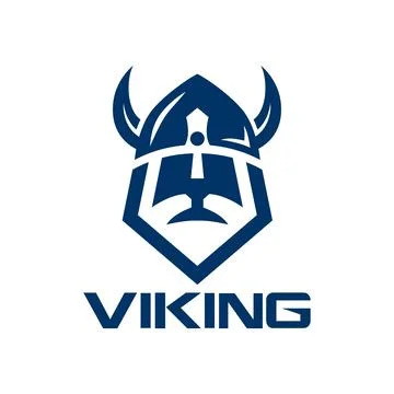Modern viking head logo. Vector illustration Stock Illustration