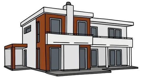 Modern villa Stock Illustration