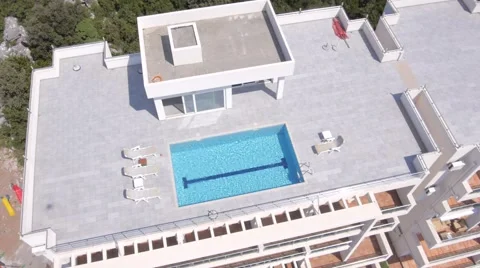 Modern villas with swimming pools Stock Footage 56060702