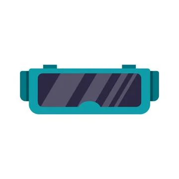 Modern virtual reality headset isolated on white background Illustrazione stock