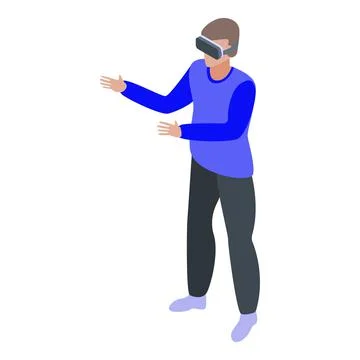 Modern virtual reality icon, isometric style Stock Illustration