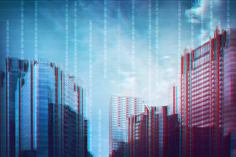 Modern virtual screen Stock Photos